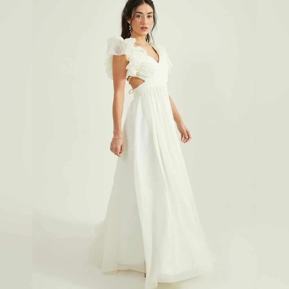 Altar'd State Ivory Maxi Gown Dress
